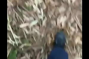 18yo sub twink walking outdoor swinging dick in the forest 