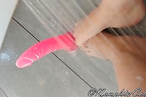 foot fetish with dildo in the shower JOI