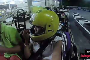 Go karting at hand heavy ass Thai teen inferior girlfriend and horny carnal knowledge research
