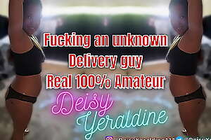 Spied on seducing and fucking an unknown delivery man  I receive the messenger in my underwear and he is tempted to fuck me, my cuckold husband records me hidden