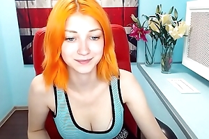 cute orange haired dutch teen cam act - part 1