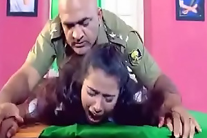 Army officer is forcing a lady to enduring sex to his cabinet