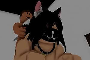 Roblox Neko Cookie gets FUCKED against a wall