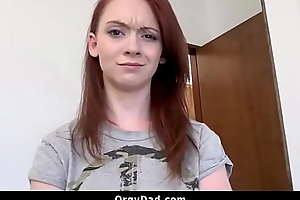 Redhead Teen Flashes Her Pussy For Her Stepdad