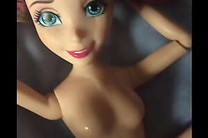 Disney Descendants Jane Barbie Doll Cum Shot Facial Fun Masturbation
