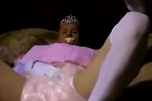 ABDL Diapered sissybaby princess triple diapered