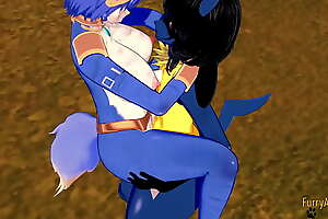 Famousness Xanthippe Pokemon Famousness Xanthippe Pokemon Floccus Hentai 3D Yiff- Krystal x Lucario Boobjob added to  Fucked with creampie in his pussy added to cums in the brush interior - Japanese Ridicule Manga anime porn