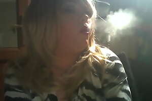 BBW Domme Tina Snua Smoking A 120 Cigarette Fasten Upon