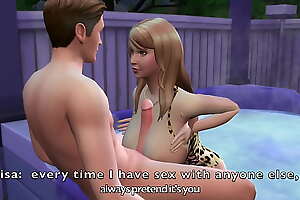 Sims 4:  Big Mamma Milf Bonking Her Ex in a Hot Tub
